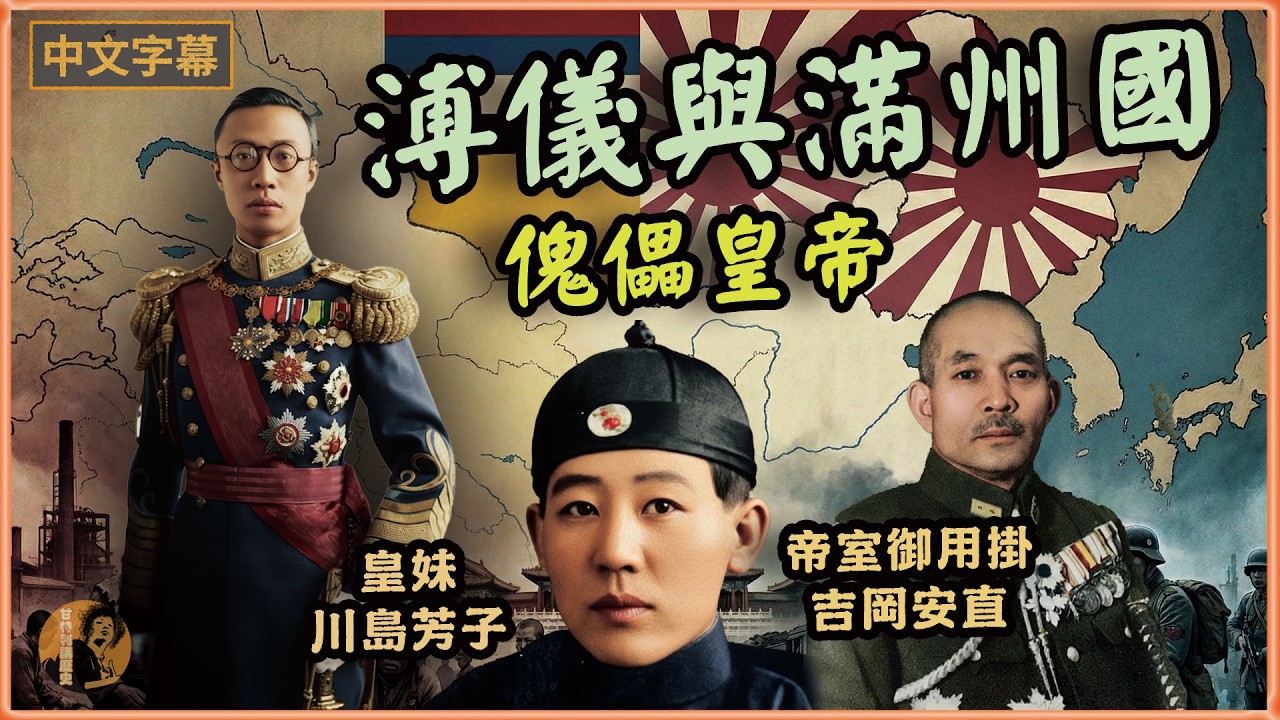 【傀儡皇帝溥儀】溥儀前住東北成為滿州國皇帝的真相，川島芳子如何扶助皇兄登極？ #溥儀 #末代皇帝 #川島芳子 #關東軍 #婉容皇后 #鄭孝胥 #滿洲國 #甘特利講歷史 #中國近代史