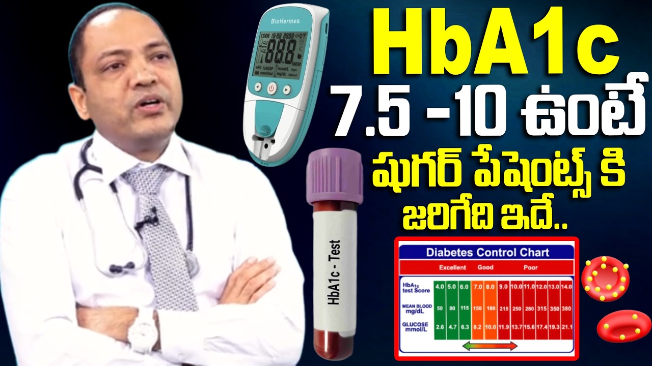 Must Watch | Hba1c Test Range For Diabetes | Blood Sugar Levels | Hba1c 7.5 - 10 ఉంటే జరిగేది ఇదే..