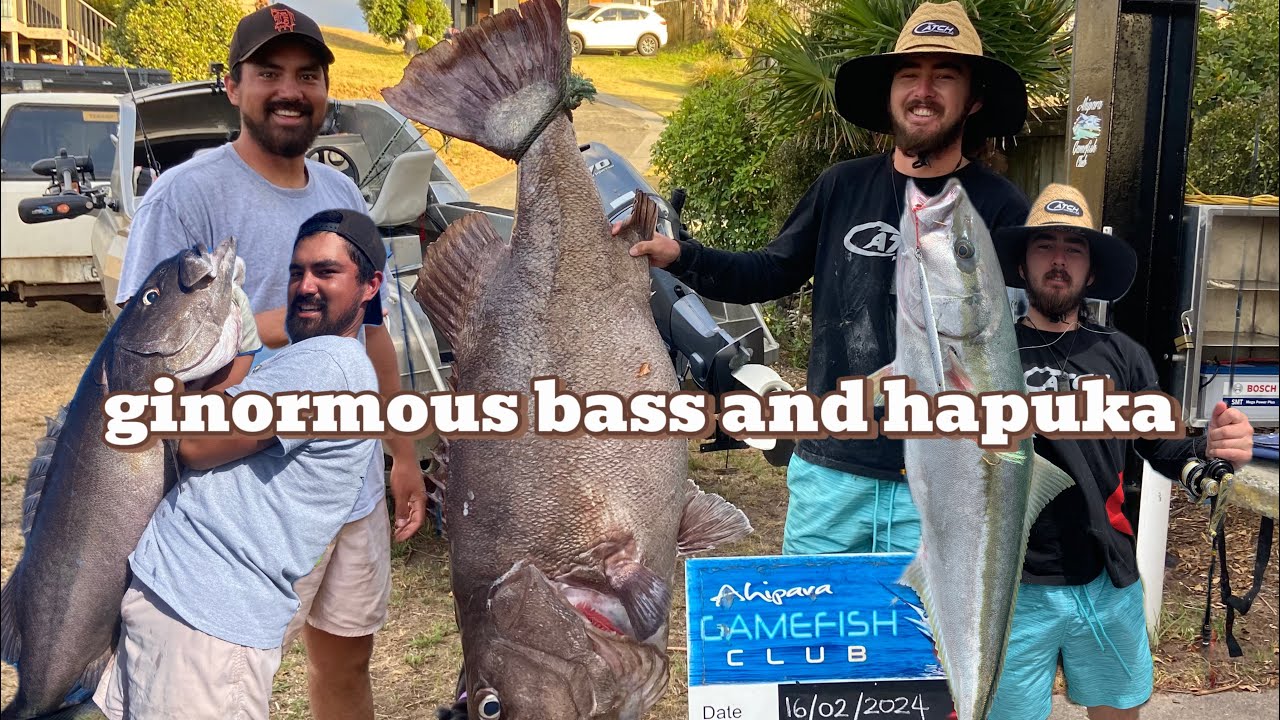 unforgettable day catching absolutely massive bass,hapuka on the Wild West Coast of New Zealand