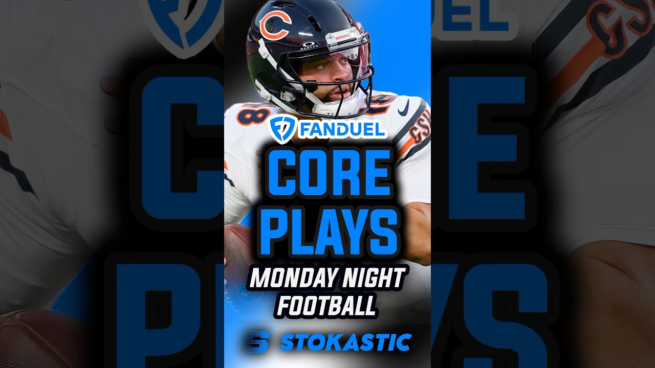 FanDuel NFL DFS Core Plays Week 1 | Monday Night Football Vikings-Bears Picks 9/8/25