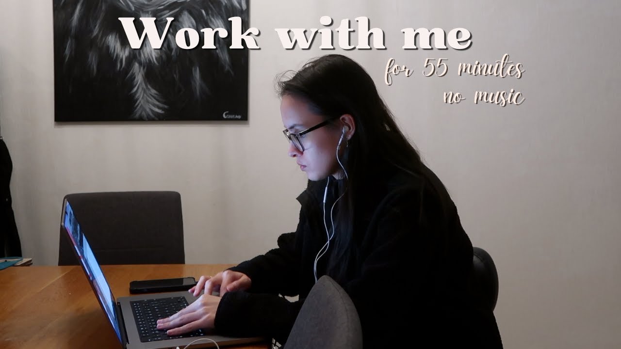 Work / Study With Me - real time, ambient sounds, no music, no breaks | 55 minutes