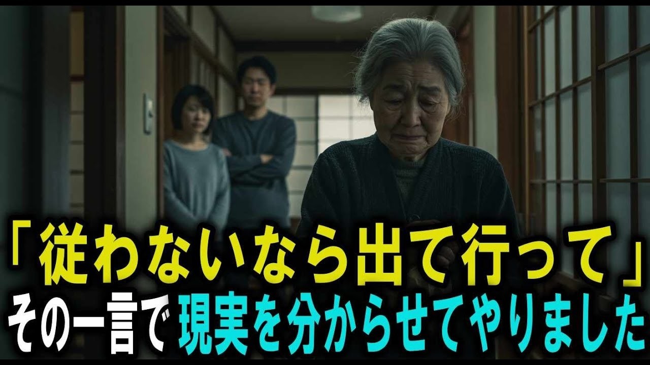 「従うか出ていくか」──笑う息子夫婦へ“退去”を告げてやりました