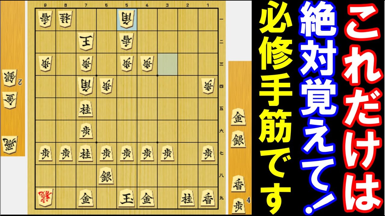 (やさしい次の一手) これだけは覚えたい！必修手筋です。初心者～級位者向けです　将棋・次の一手