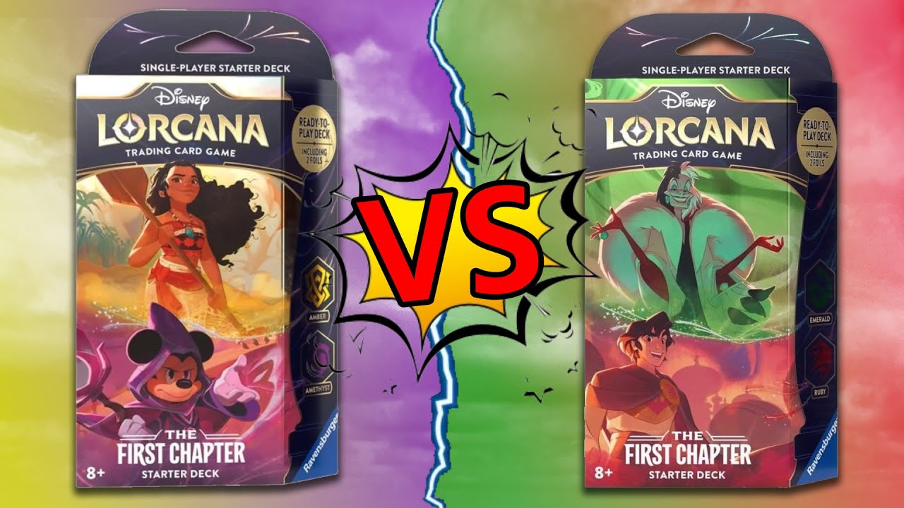 ENFRENTAMOS A Los MAZOS INICIALES De LORCANA (Ambar/Amatista vs Esmeralda/Rubí)