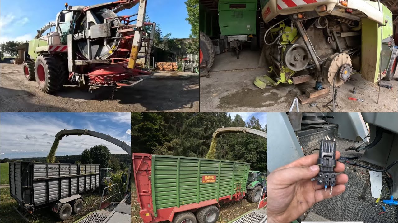 Farmvlog #22 🌽Lohnern🌽/Kabelbaum Pfusch beheben/ und wieder die Keilriemenscheibe.