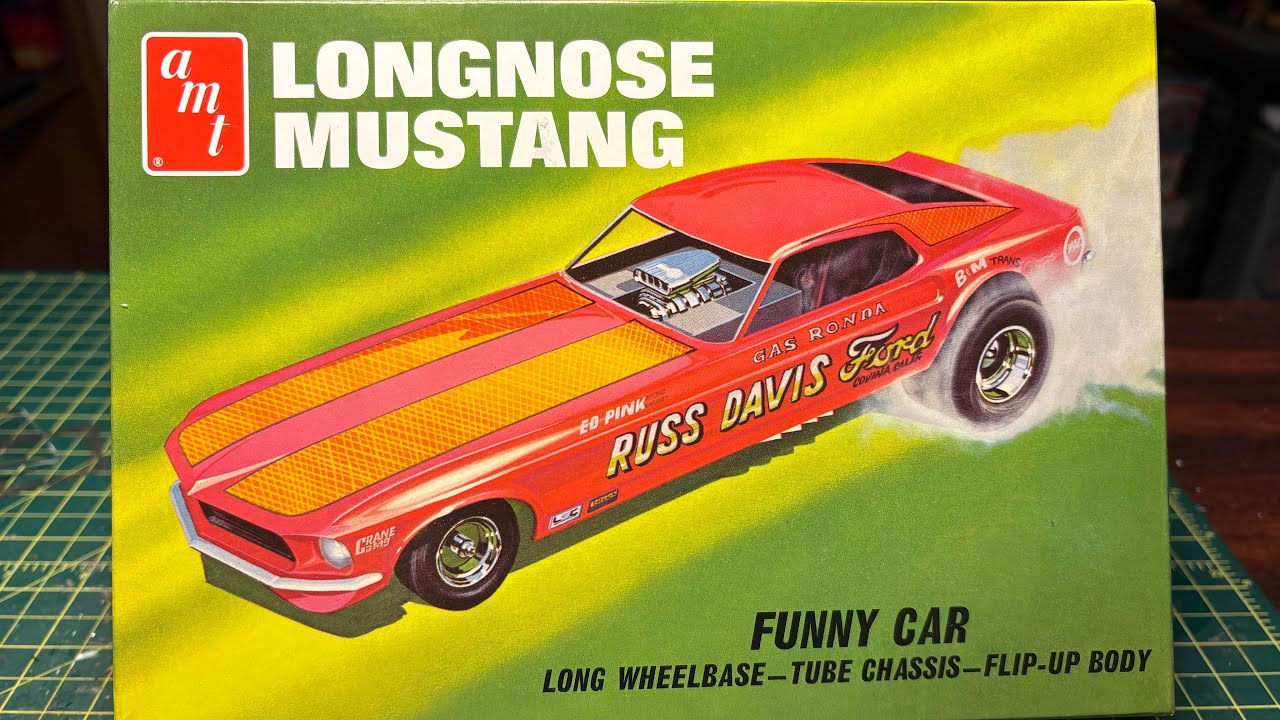 Полная сборка и обзор новейшей модели Mustang Funny Car 1969 года с удлиненным передним капотом о...