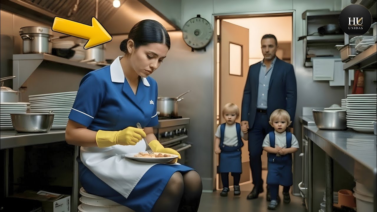 LA NIÑERA COMÍA SOBRAS A ESCONDIDAS — SIN SABER QUE EL MILLONARIO Y SUS HIJOS LA ESTABA OBSERVANDO