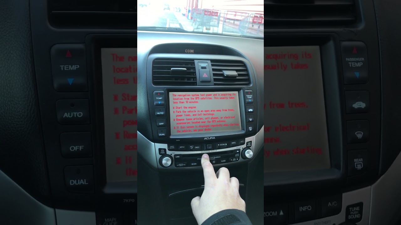 2004 - 2008 Acura TSX Radio / Navigation Code retrieval