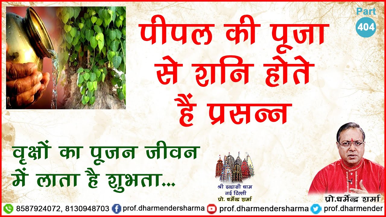 पीपल की पूजा से शनि को करें प्रसन्न- प्रो. धर्मेन्द्र शर्मा