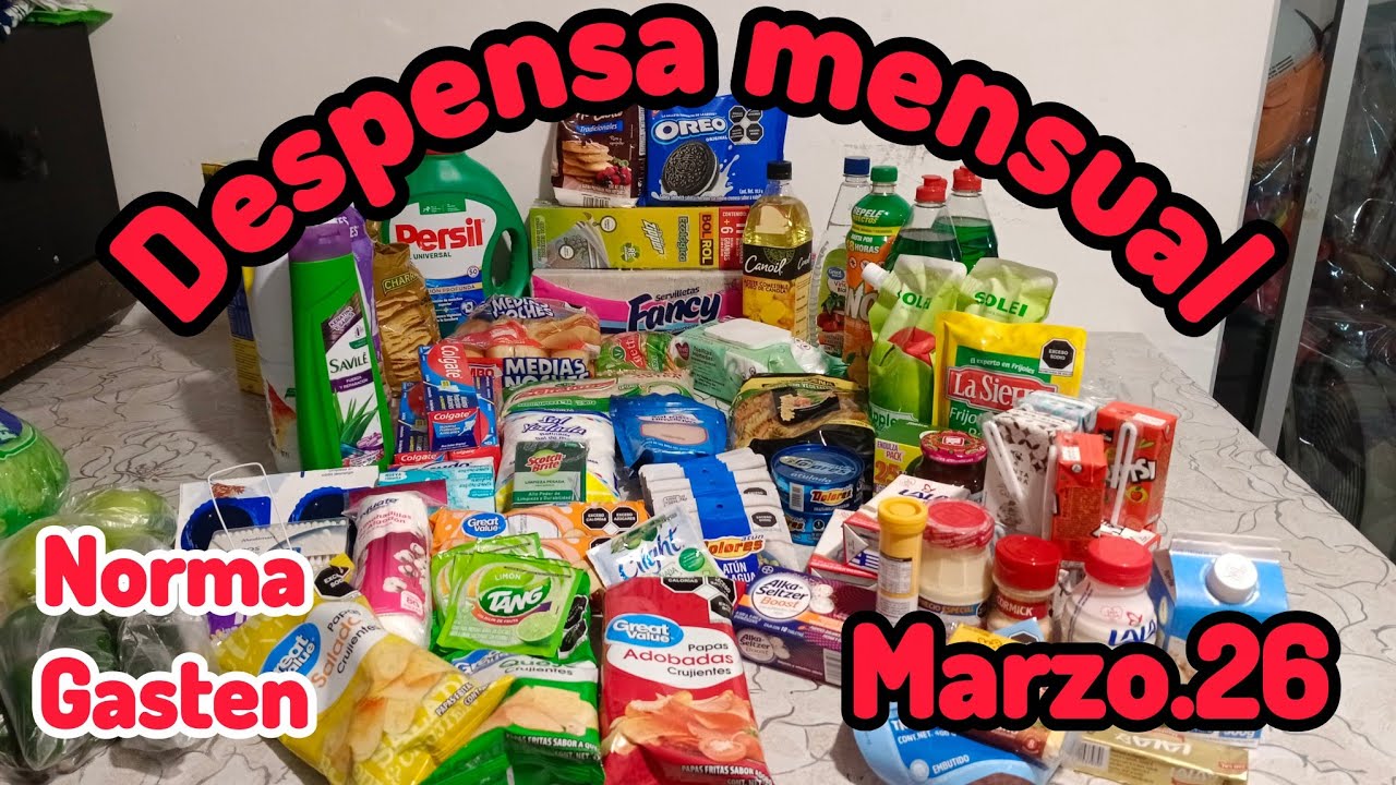 ✅DESPENSA MENSUAL. MARZO.26 #normagasten 