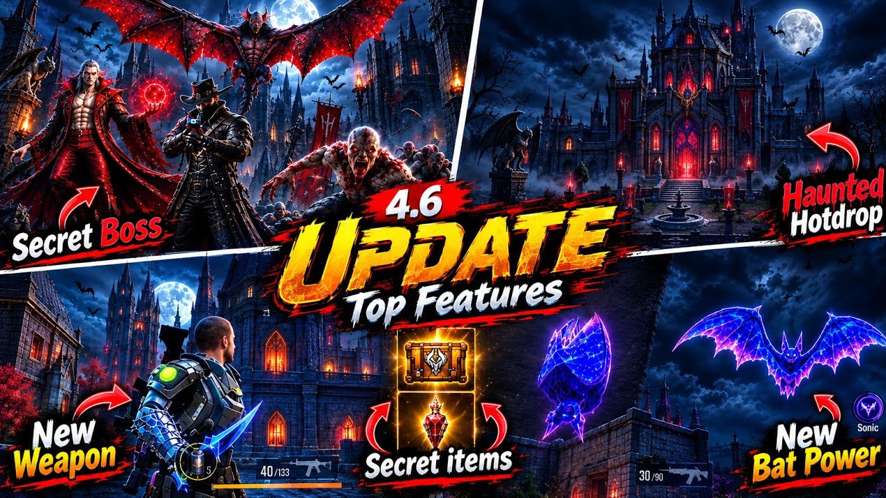 BGMI 4.6 UPDATE RELEASE DATE CONFIRMED!  Vampire Mode All Features & Secret Boss Revealed! 😱