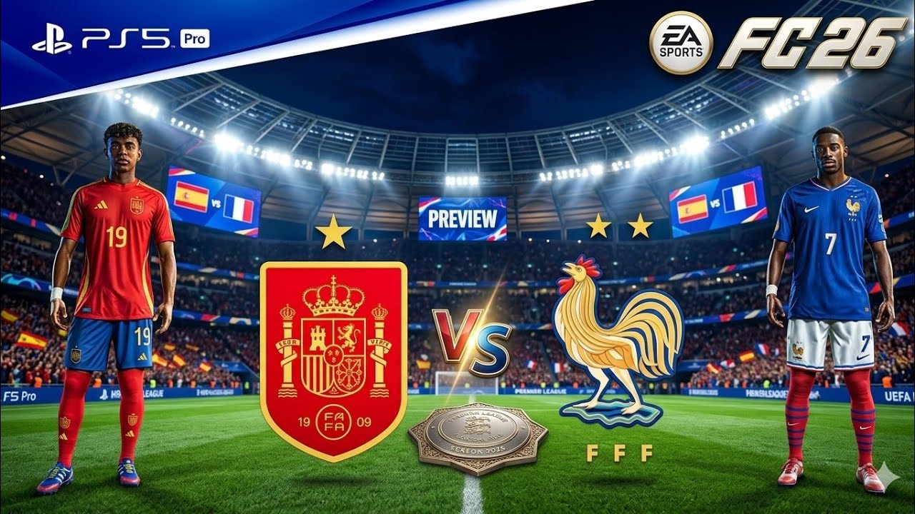 EA Sports FC 26 – Spain vs France 🔥 Full Match Preview & Gameplay | PS5 Pro Ultra Realistic!