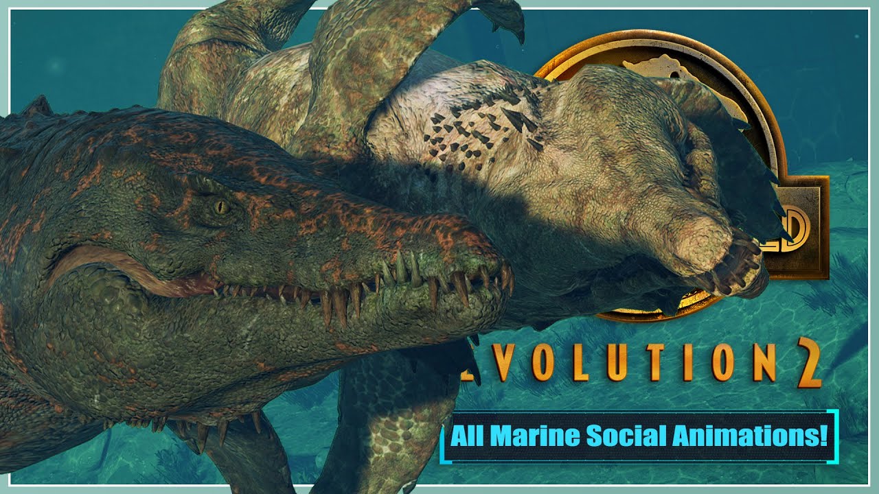 All Marine Social Animations! | Jurassic World Evolution 2
