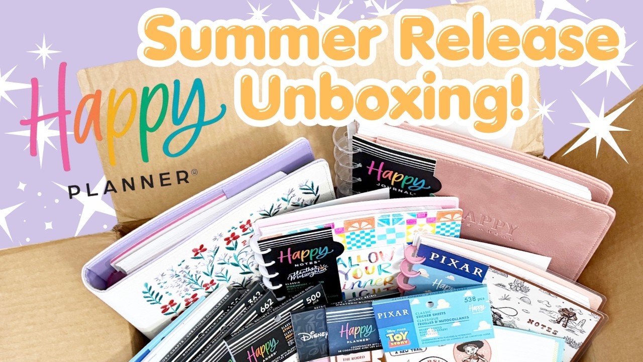Happy Planner 2026 Summer Release Unboxing! | New Stickers, Notebooks & Accessories