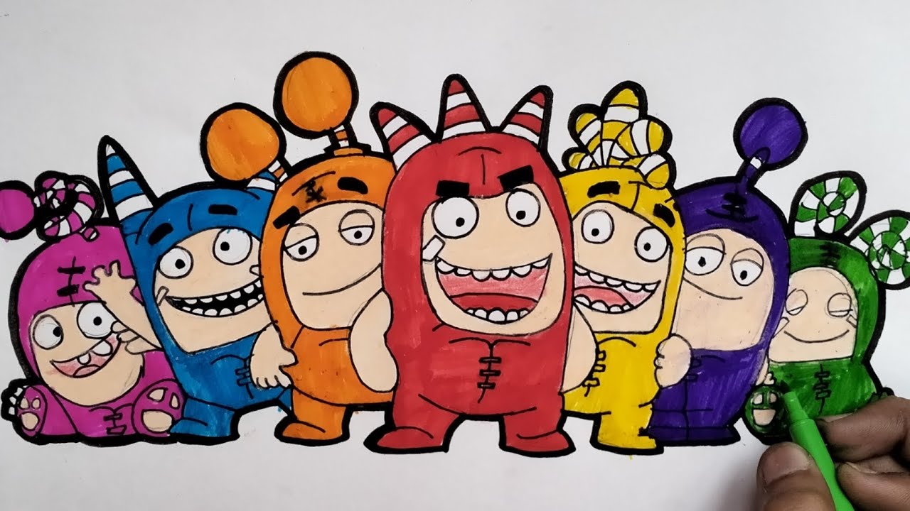 oddbods drawing easy