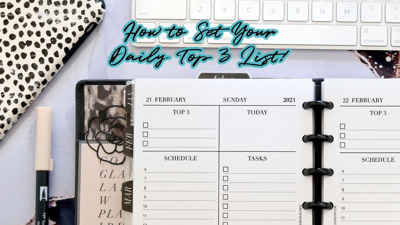 HOW TO SET YOUR DAILY TOP 3 LIST | FUNCTIONAL PLANNING