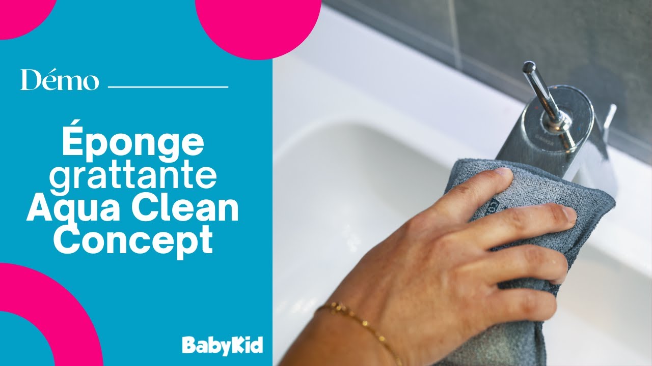 AQUA CLEAN CONCEPT : Démo de l'éponge grattante en MICROFIBRES