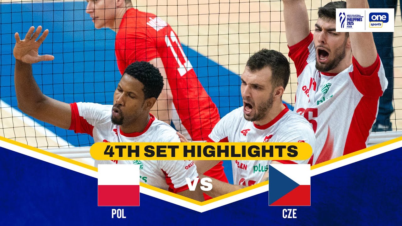 CZECHIA vs. POLAND | SET 4 HIGHLIGHTS | 2025 FIVB MEN'S VOLLEYBALL CHAMPIONSHIP SF | SEPT. 28