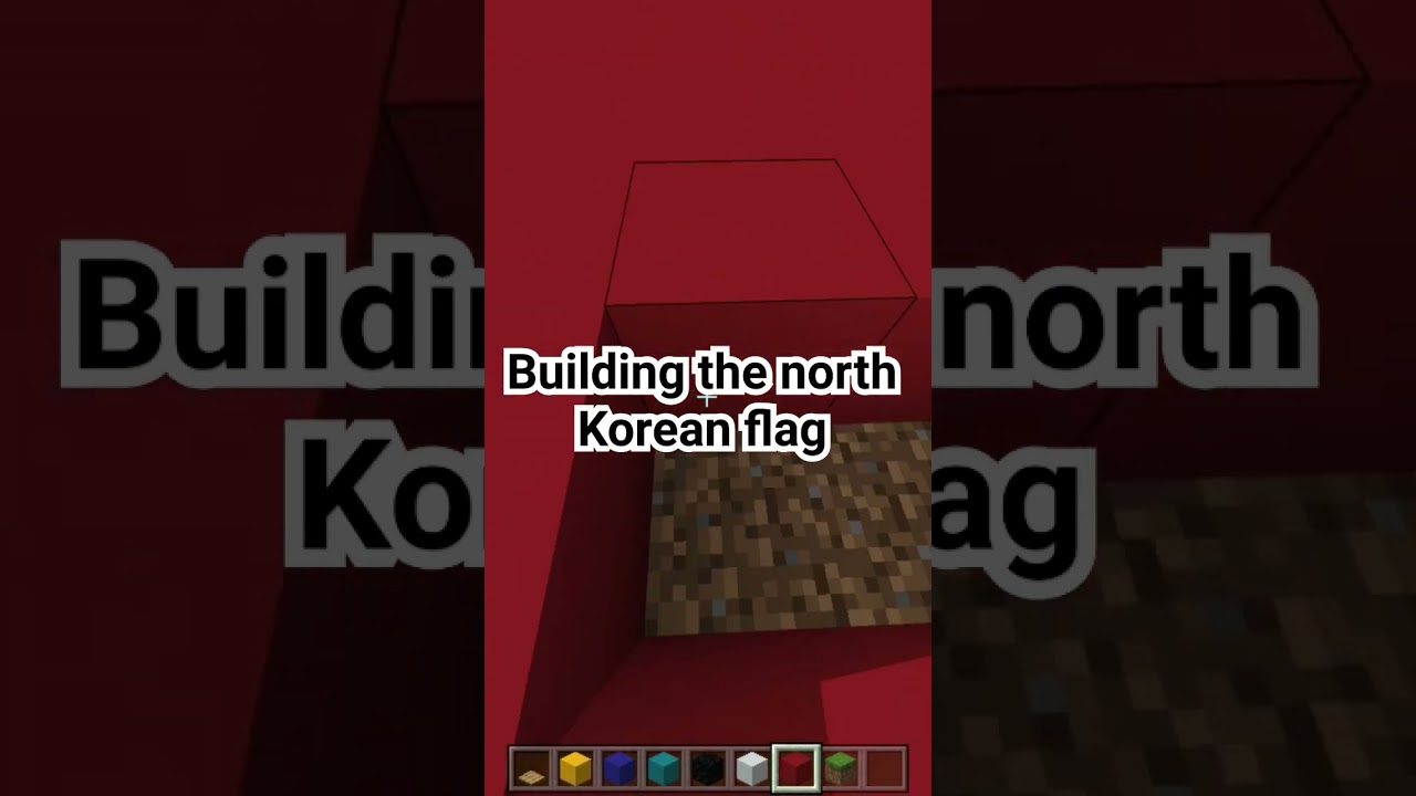 building the north Korean flag #minecraft #shorts