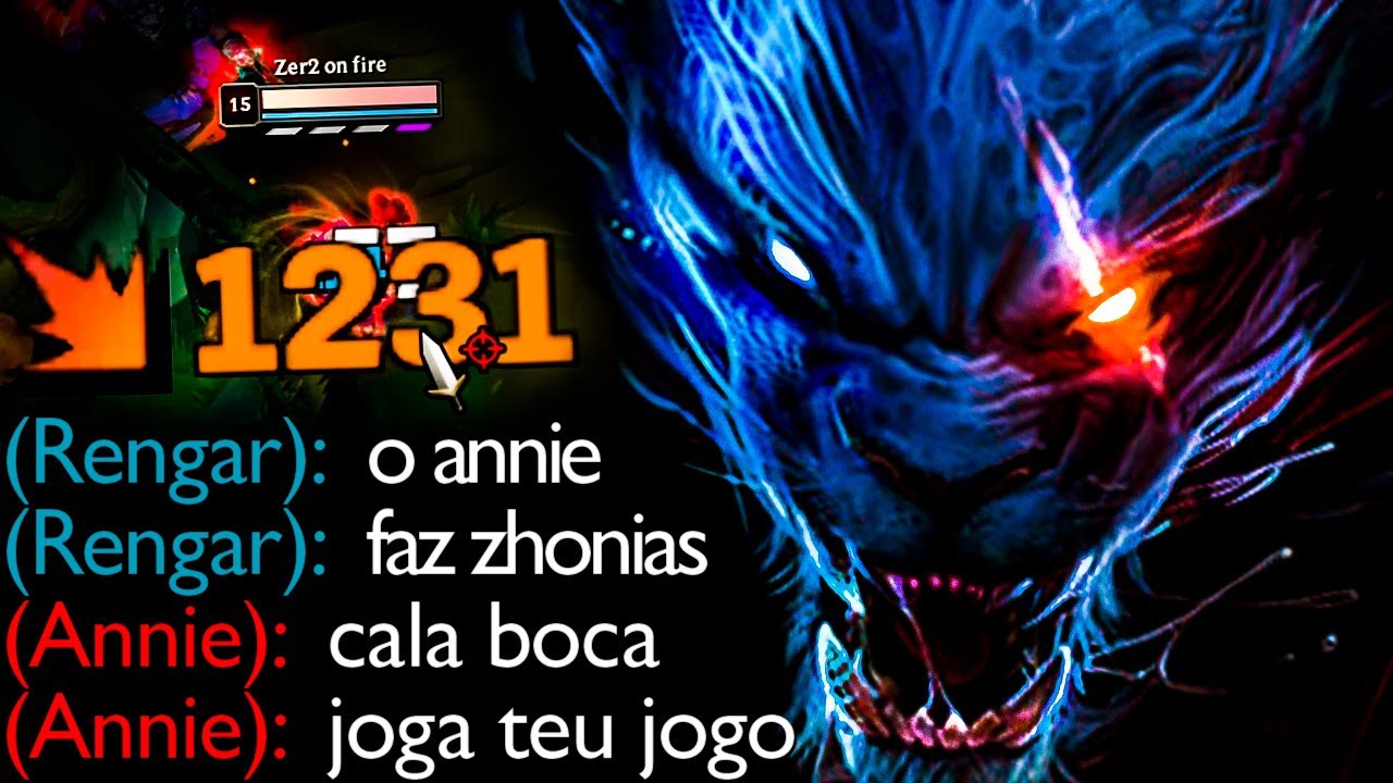 FAZ ZHONYAS AÍ SE NÃO VAI TOMAR 1 HIT DE RENGAR VIU KKKKKKKKKK