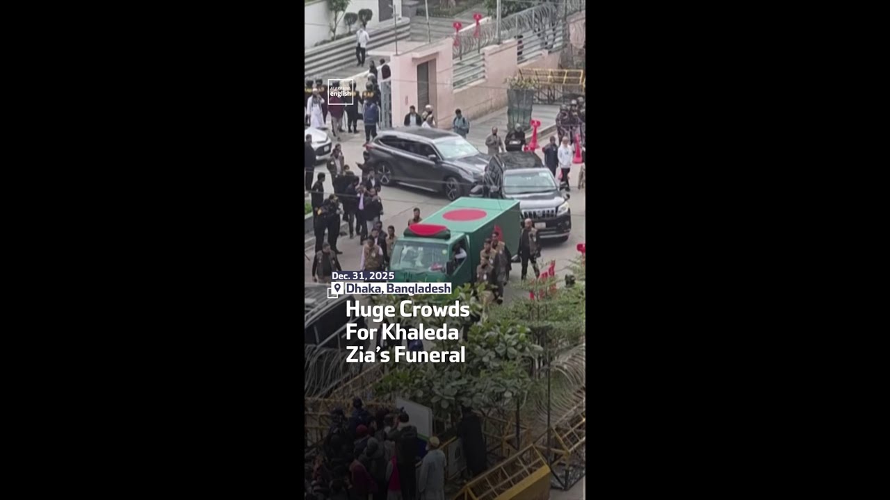 Huge Crowds For Khaleda Zia’s Funeral
