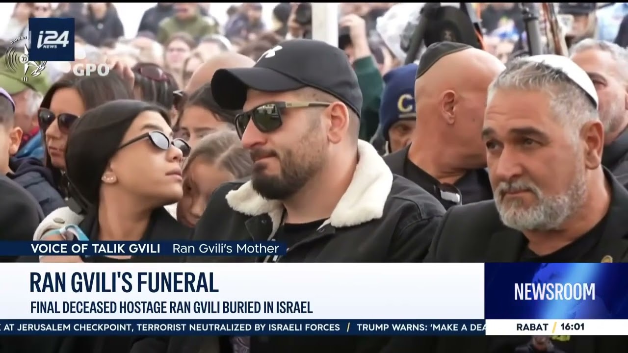 Miles despiden a Ran Gvili en Israel, el último rehén fallecido