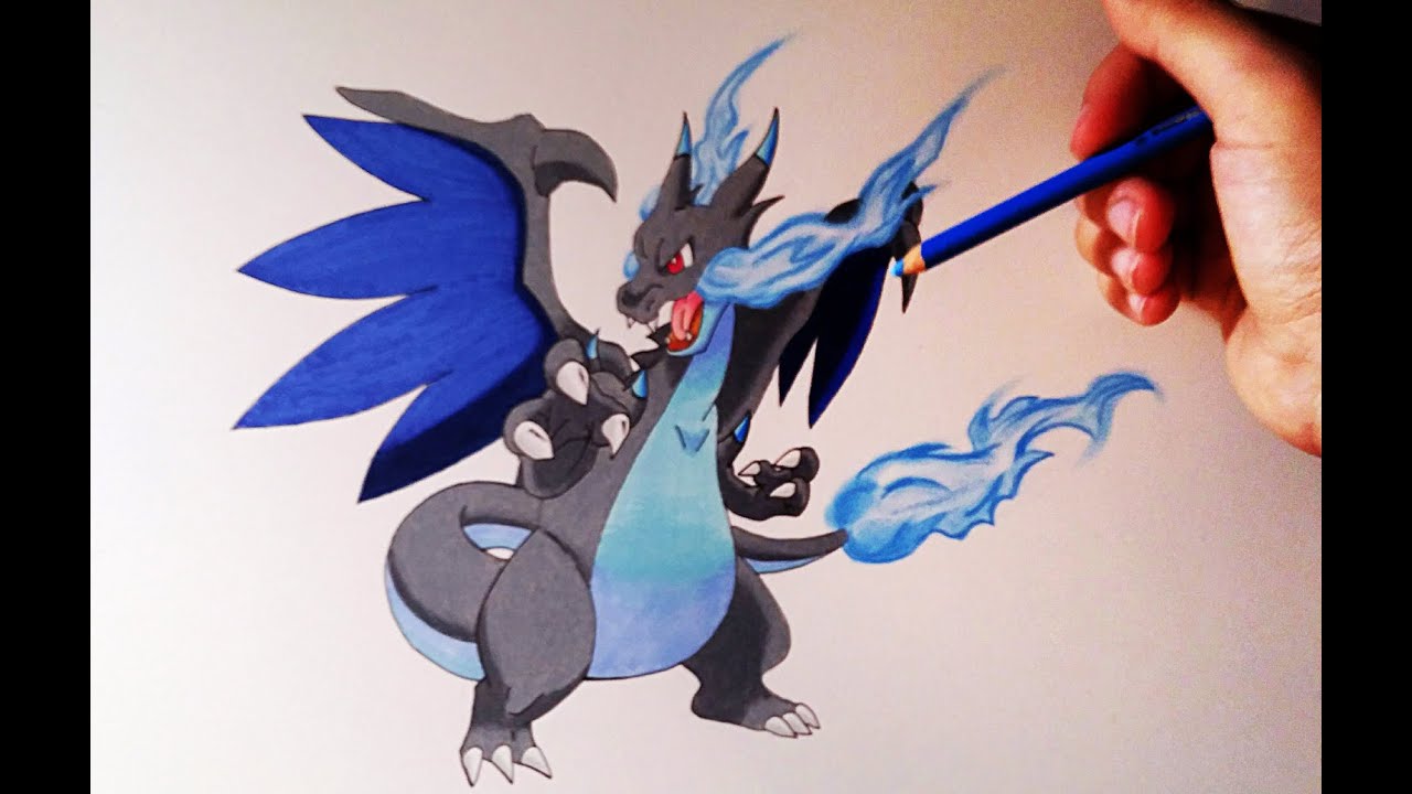 Cómo dibujar a Mega Charizard X | How to draw Mega Charizard X | Pokemon
