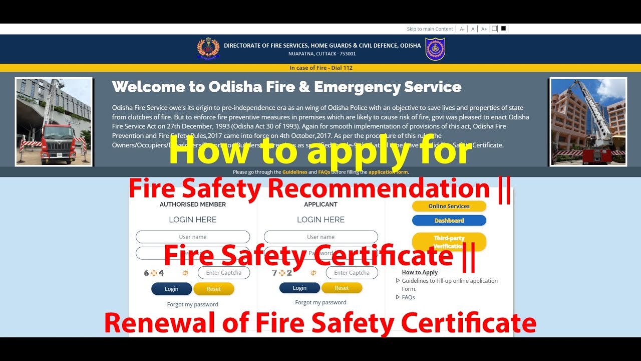 How to apply Fire Safety Recommendation/ Certificate || Renewal of Fire Safety Certificate online