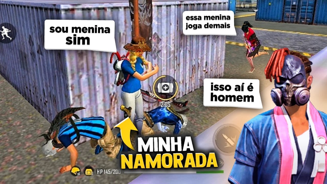 FINGI SER MENINA E TROLEI OS ALEATÓRIOS NO FREE FIRE 😂