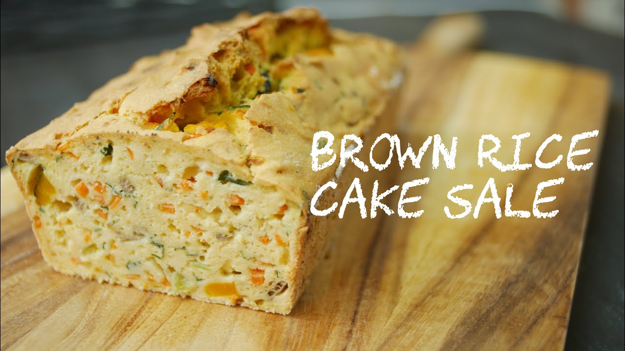 玄米粉のケークサレの作り方　brown rice cake sale recipe