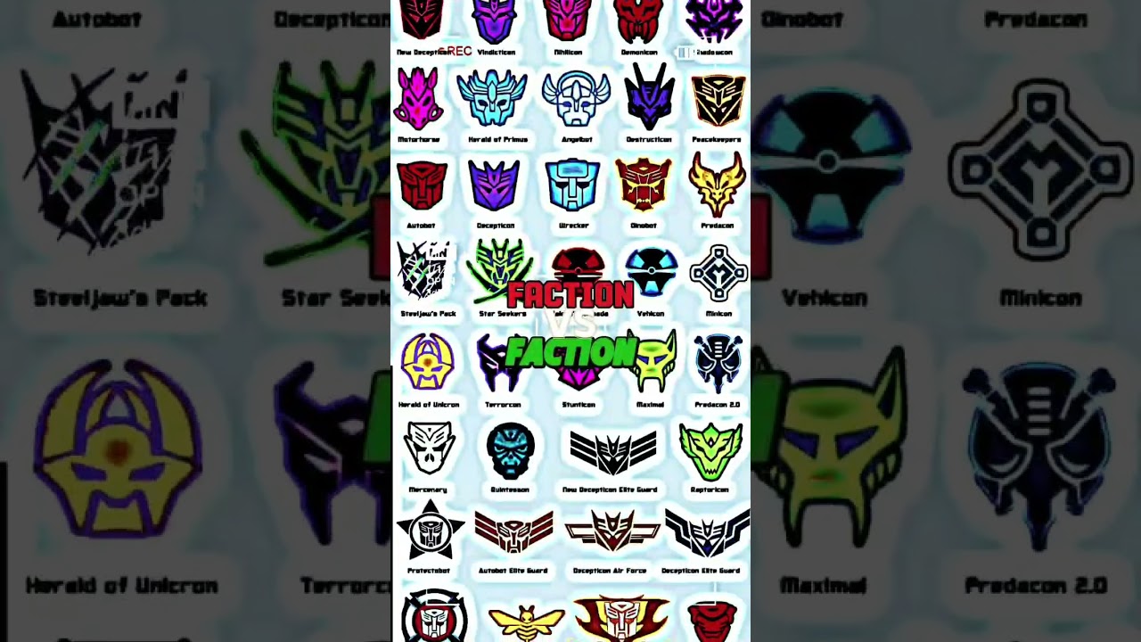 Transformers Faction vs Faction  l  All Parts
