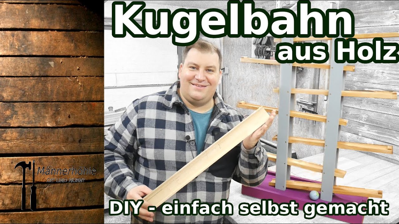Kugelbahn selbst gebaut - DIY Holzspielzeug - Frästisch im Test