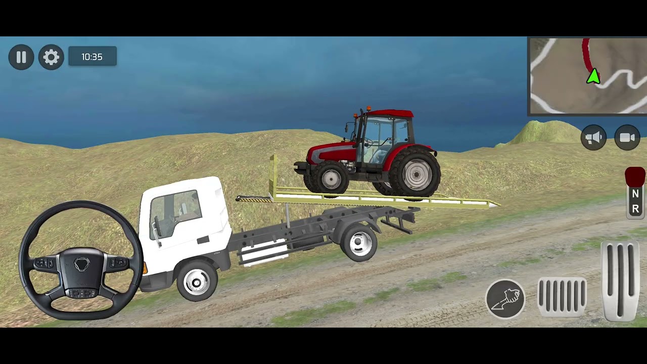 Recovering a Broken Tractor from the Field with a Tow Truck #towtruckgame #towtruck 