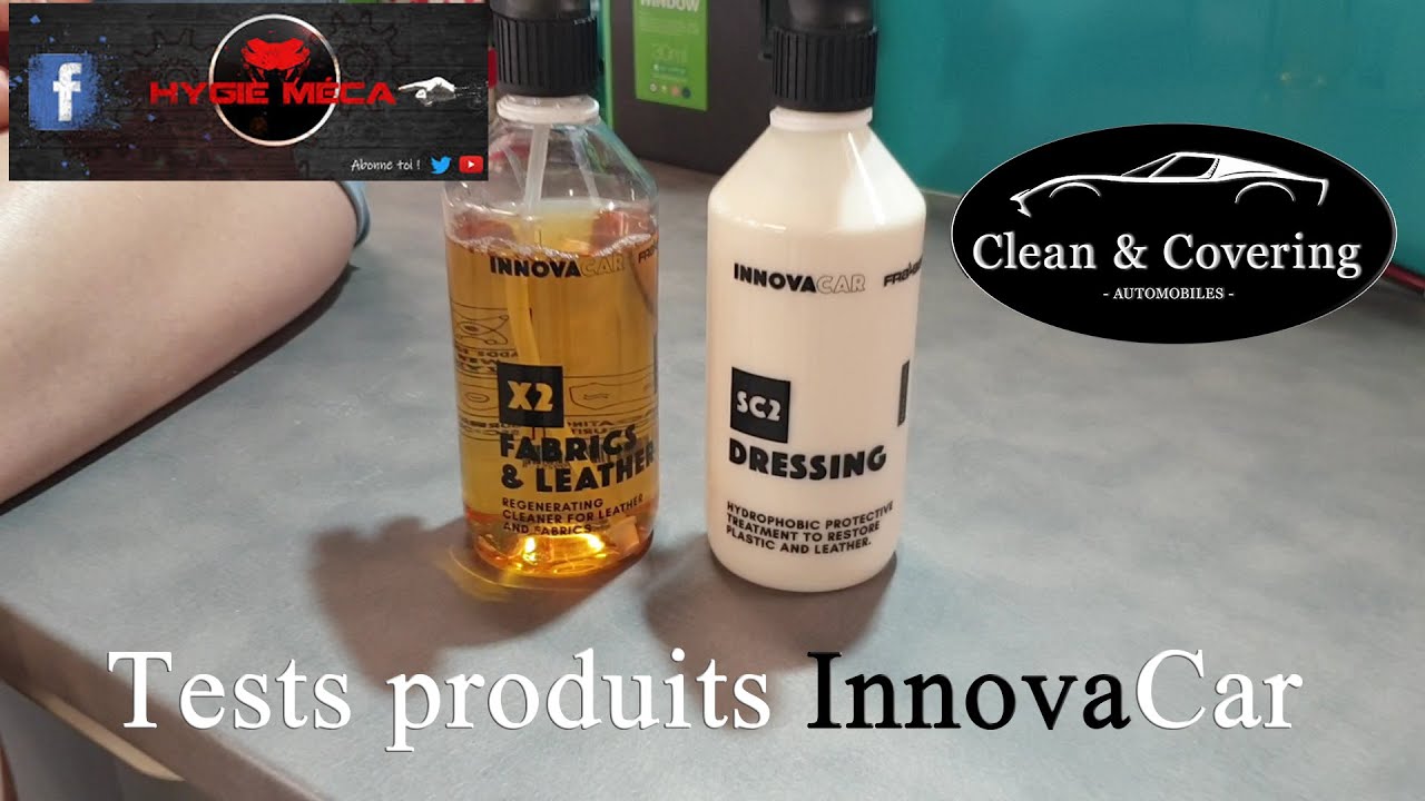 Test Fabric & leather X2 et Dressing SC2 de InnovaCar par Fra-Ber, essai produits sur Mustang 2019