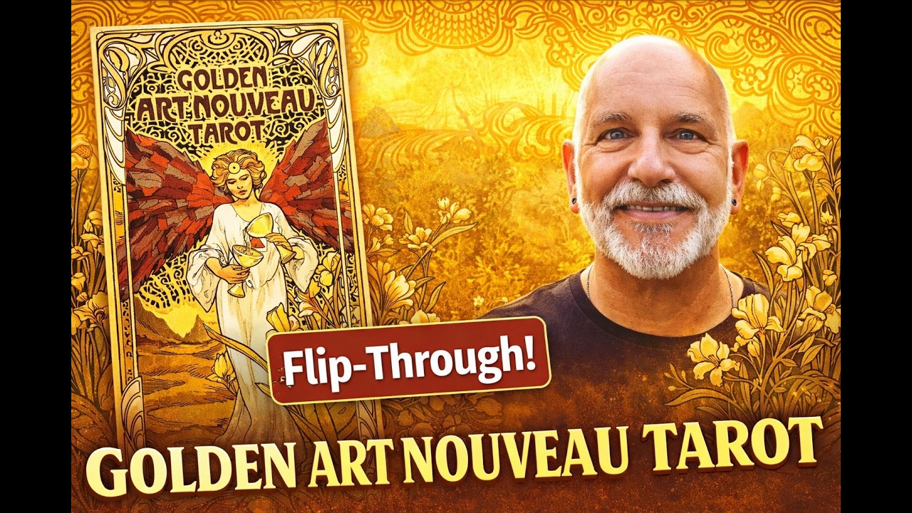 Golden Art Nouveau Tarot Flip Through!