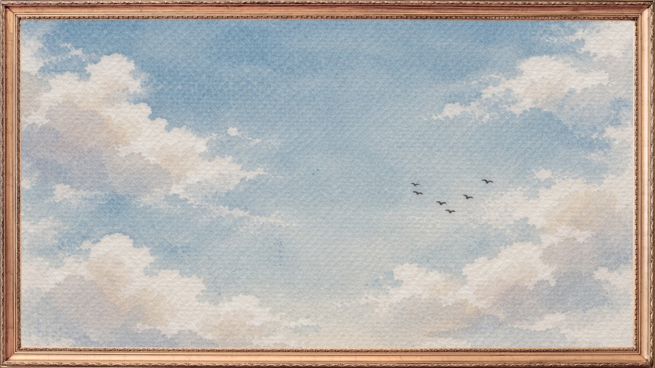 Soft Sky Stillness &ndash; Frame TV Art No Music | Calm Wall Art for Interiors
