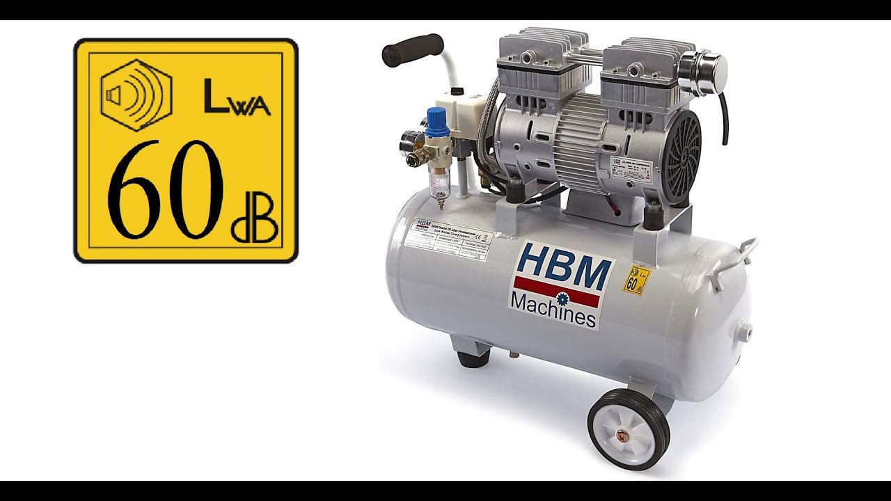 Silent air compressor HBM30 - Oil free compressor - 60dB noise (Quiet)