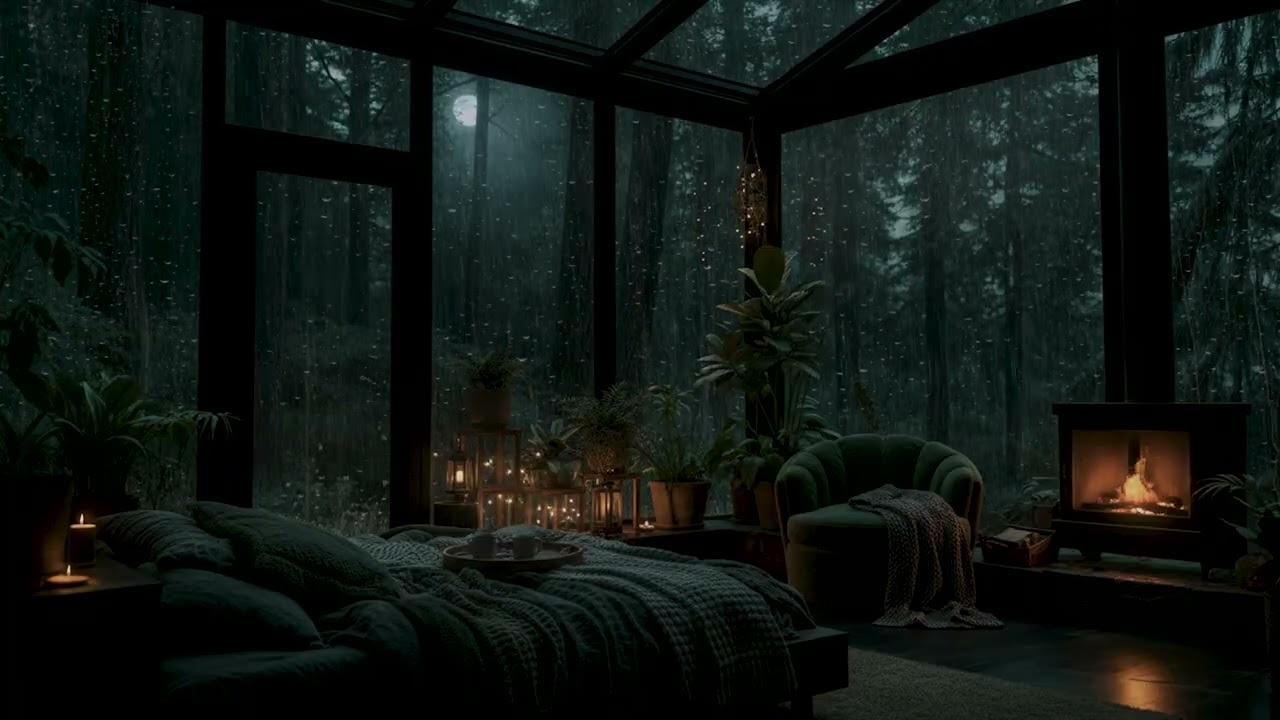 Forest Night Rain Sounds for Sleep | Peaceful Ambience for Deep Relaxation