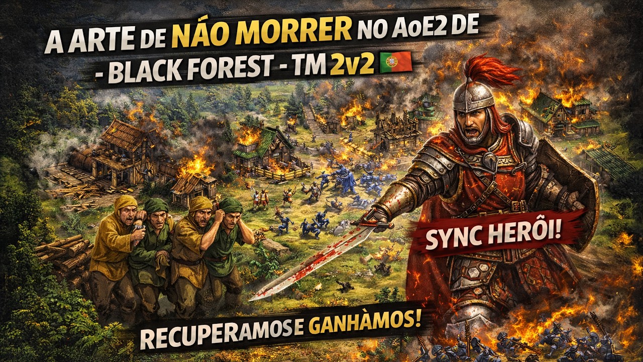 A arte de não morrer no AoE2 DE - Black Forest - TM 2v2 - Capture Age 🇵🇹