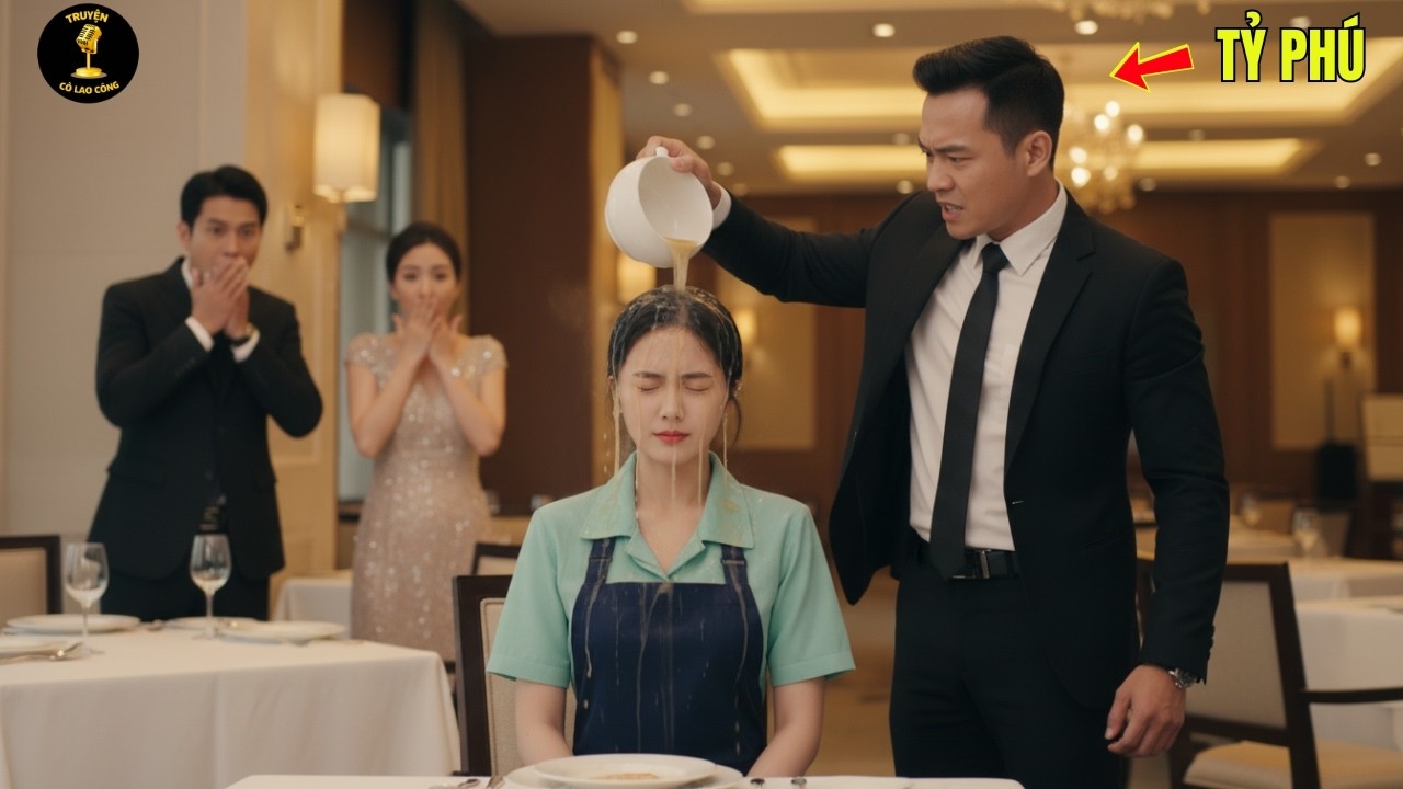 Coi Thường Cô Lao Công, Tỷ Phú Đổ Đồ Ăn Thừa Lên Đầu Cô – 10 Phút Sau Anh Quỳ Gối Van Xin