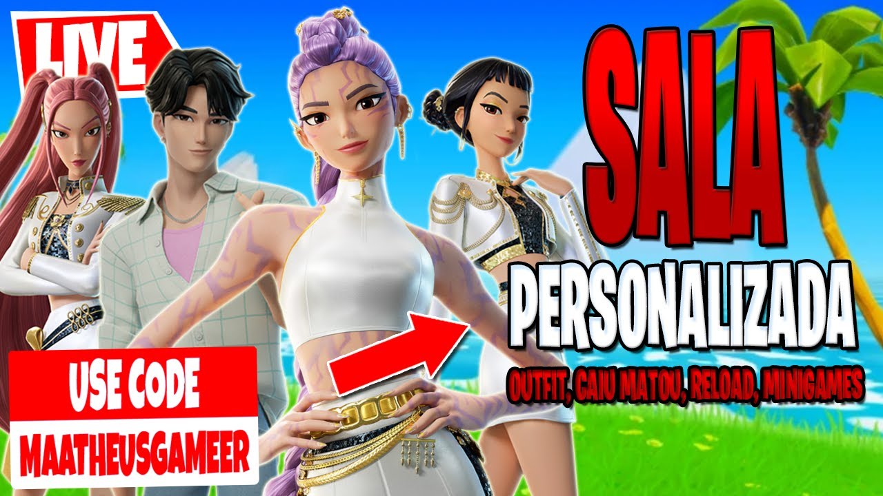 FORTNITE AO VIVO | JOGANDO COM OS INSCRITOS ! PERSONALIZADAS | OUTFIT | FORTNITE CAPÍTULO 7