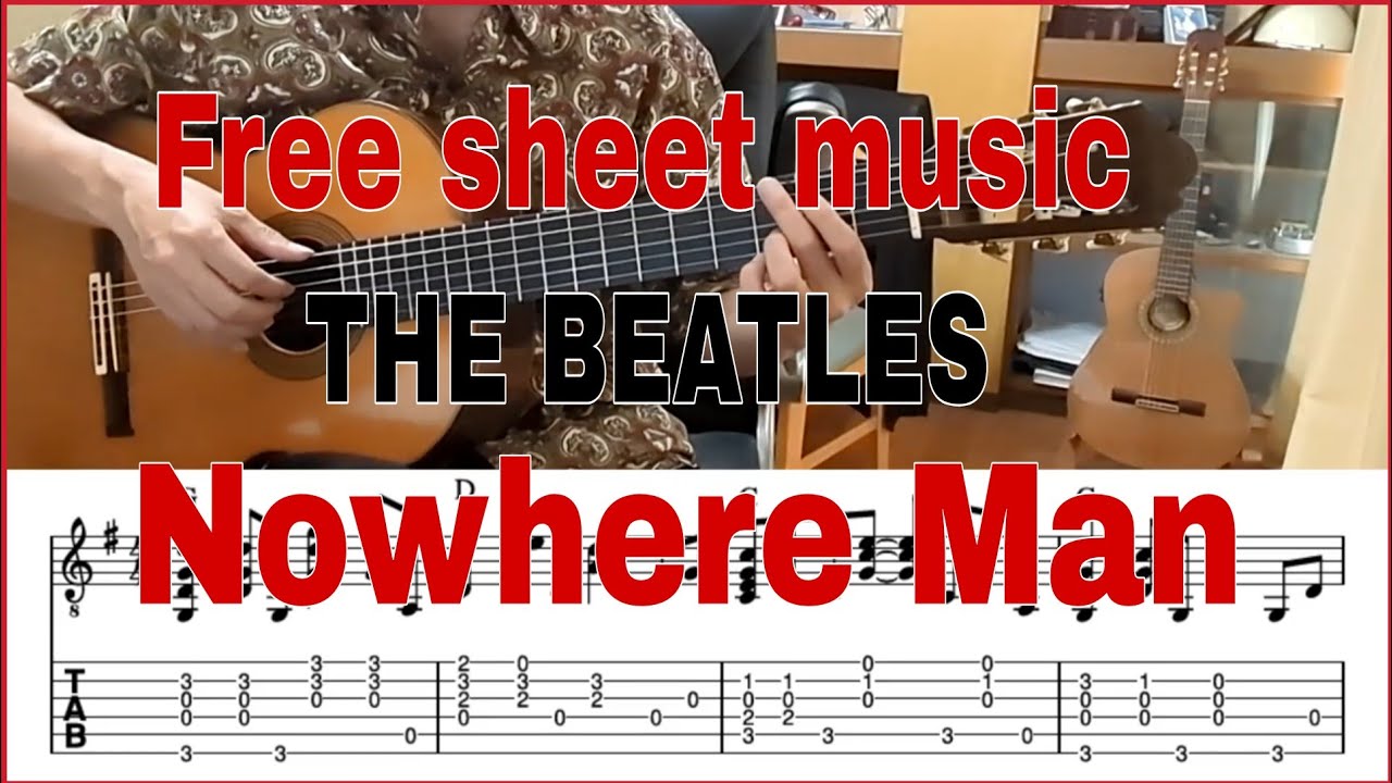 [TAB] The Beatles - Nowhere Man(Fingerstyle)