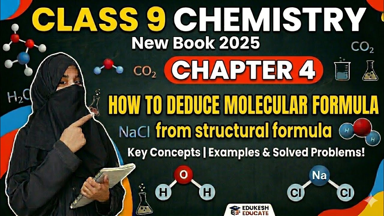 How to Deduce Molecular Formula from Structural Formula | Class 9 Chemistry Ch 4 | 2025