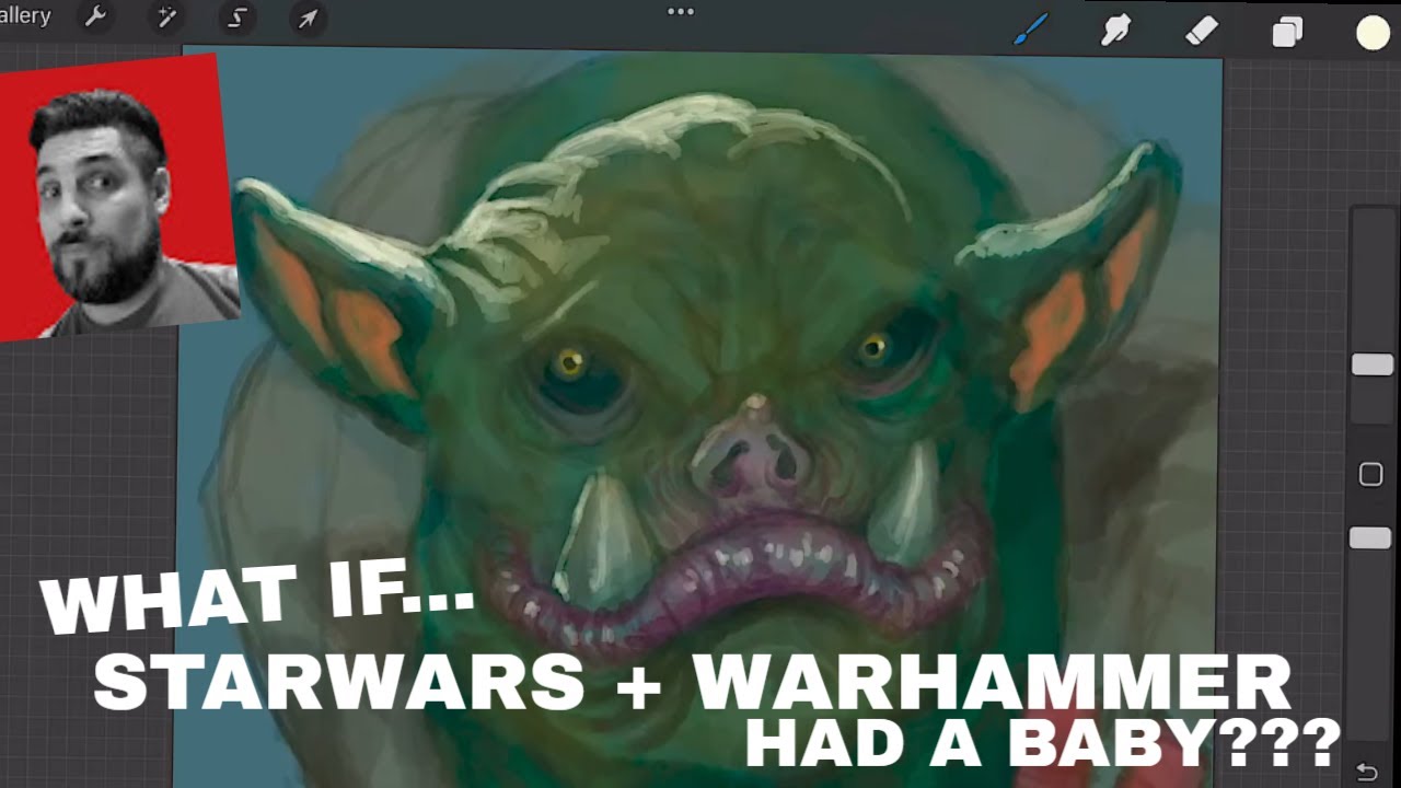 A little bit of Groku - Creating a Warhammer 40k / StarWars mash-up drawing!