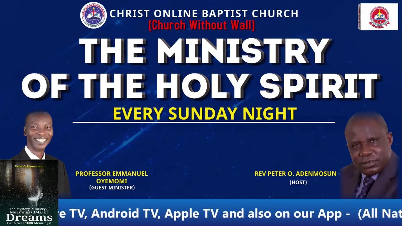 Rev Prof. Emmanuel Oluwagbemiga Oyemomi || The Ministry of the Holy Spirit || February 15th,  2026.