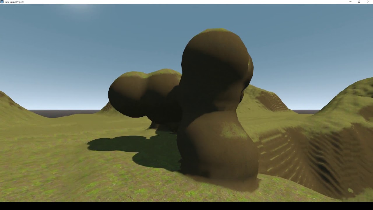 Paged marching cubes terrain