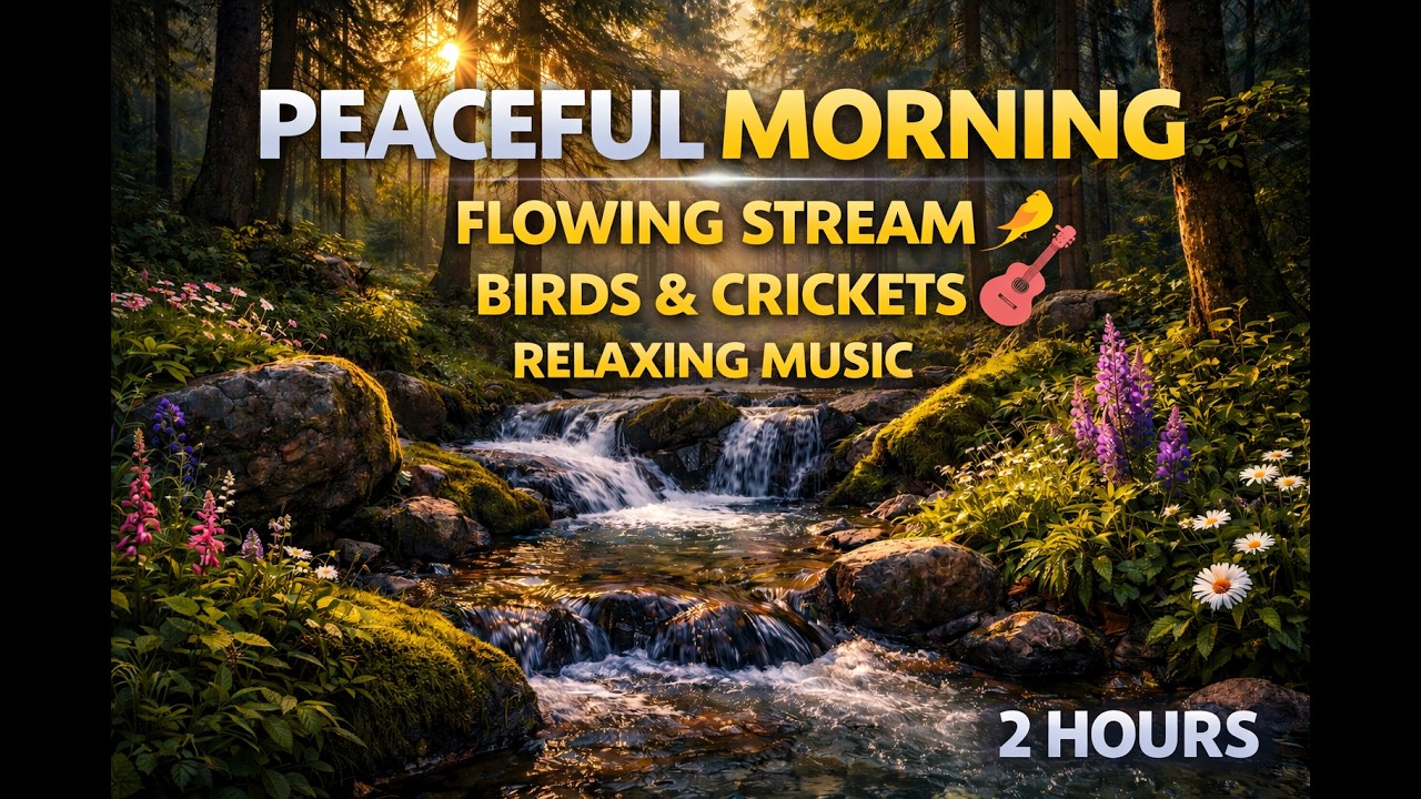 Beautiful Forest Soundscape | Clear Stream & Singing Birds | Relaxing Outdoor Ambience