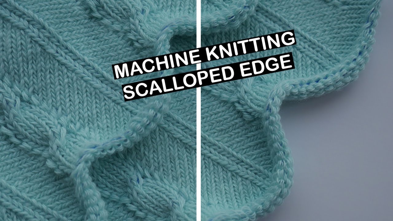Machine knitting - How to knit a scalloped edge by beggining a sample with transfers #shorts
