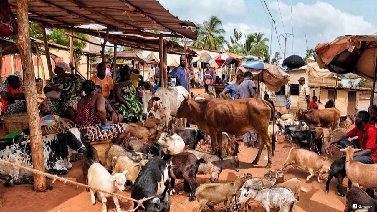 RURAL VILLAGE MARKET DAY IN ANFOIN TOGO WEST AFRICA 🌍. RAW UNFILTERED 4K VIEW OF MY AFRICAN VILLAGE 