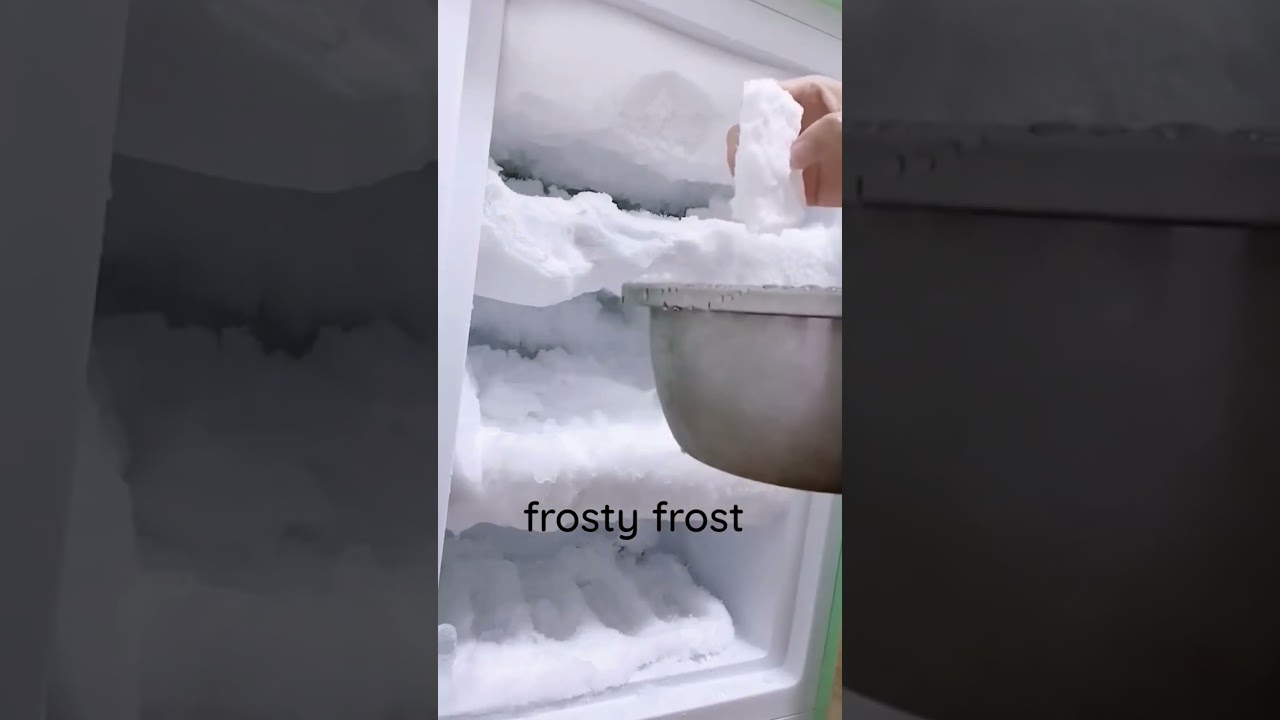 scrapping & eating crunchy chunk of freezer frost produced by a humidifier